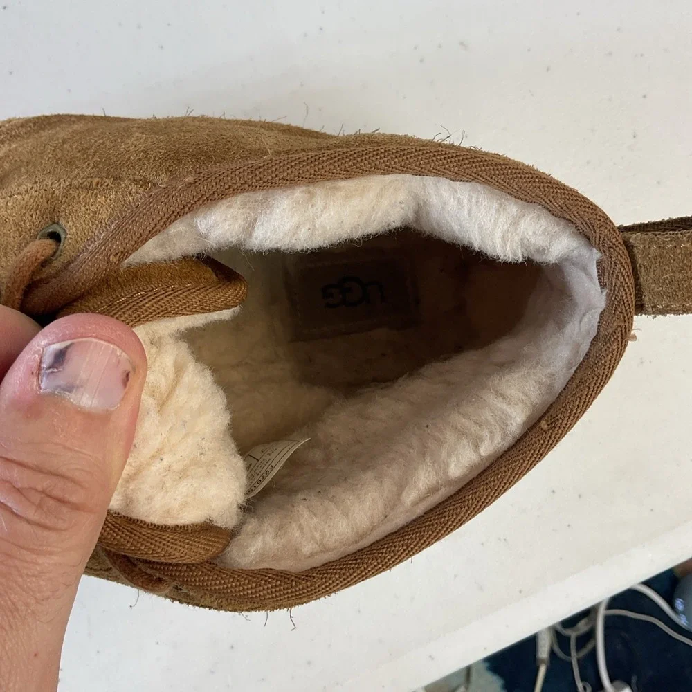 UGG Neumel Suede Men's Boots Sherpa Lined Chestnut Sz 12 US EU 45 Casual